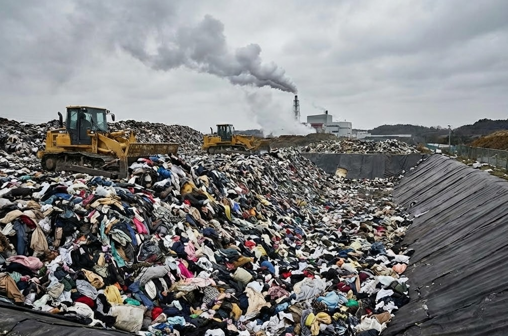 大量廃棄される衣類